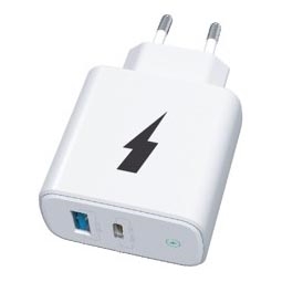 Winner Group - Greito įkrovimo adapteris 1xUSB-C + 1xUSB-A Power Delivery 38W balta