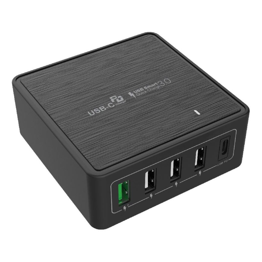 Winner Group - Greito įkrovimo adapteris 5xUSB-C Power Delivery 60W juoda
