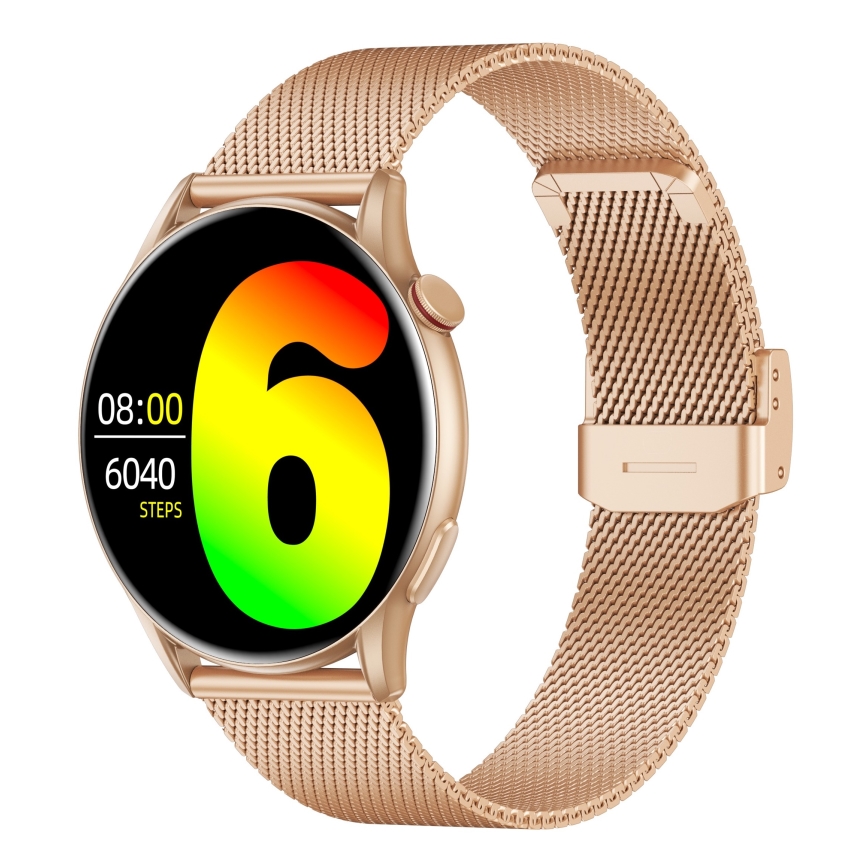 Winner Group - Išmanus laikrodis AirFlex 2 Elegance 280 mAh IP68 auksas