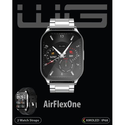Winner Group - Išmanus laikrodis AirFlexOn 300 mAh IP68 sidabras