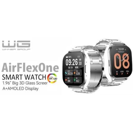 Winner Group - Išmanus laikrodis AirFlexOn 300 mAh IP68 sidabras