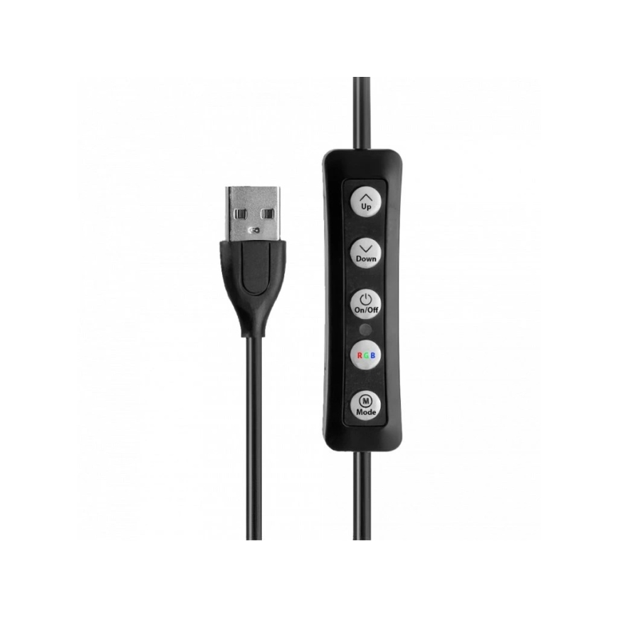 Winner Group - reguliuojama LED RGB grindinė lempa su stoveliu ir laikikliu vlogeriams LED/10W/5V