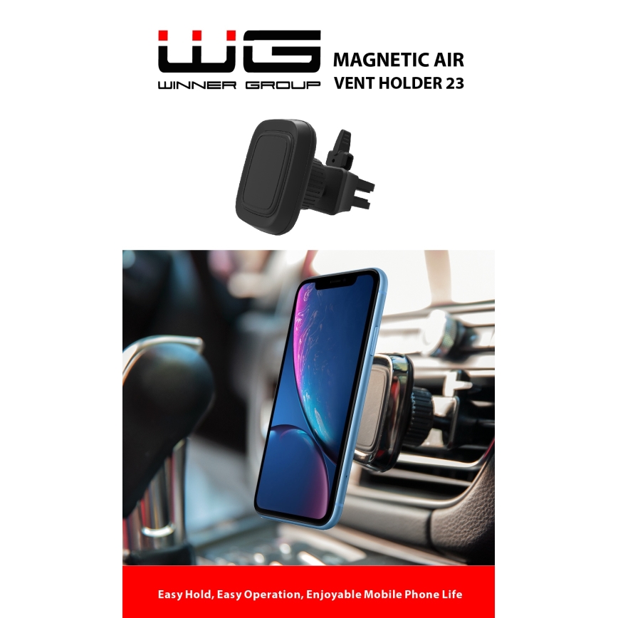 Winner Group - Magnetinis automobilio telefono laikiklis juoda