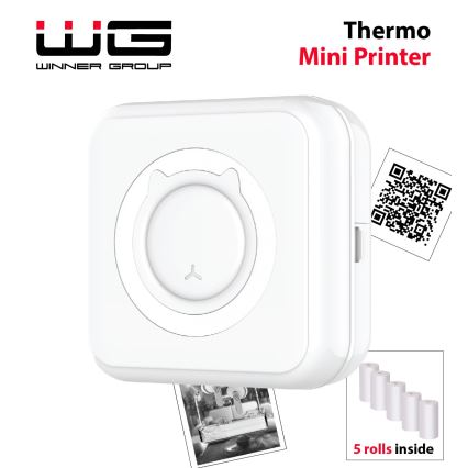 Winner Group - Mini terminis spausdintuvas 800 mAh balta