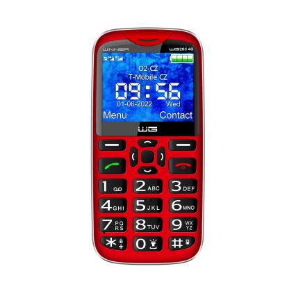 Winner Group - Mobilusis telefonas senjorams 1600 mAh raudona