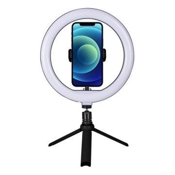 Winner Group - reguliuojama LED stalinė lempa su stovu ir laikikliu vlogams LED/10W/5V