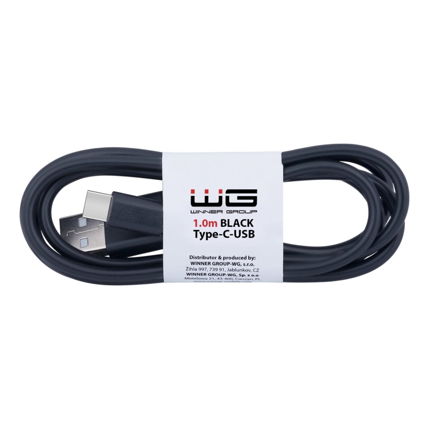 Winner Group - USB laidas USB-C / USB-A 1m juoda