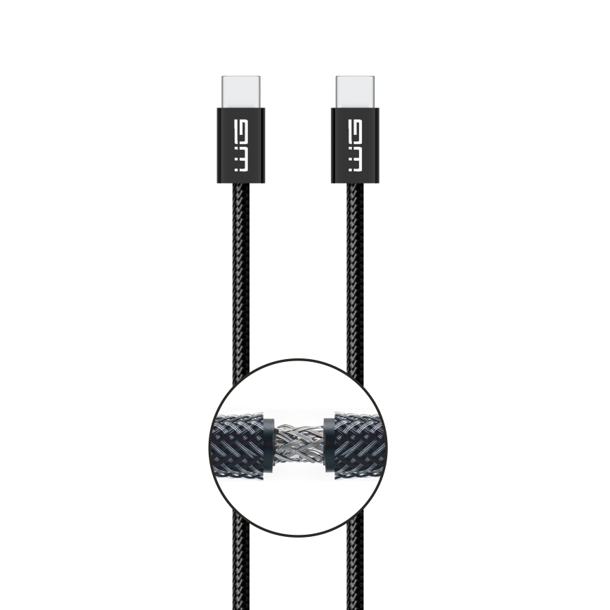 Winner Group - USB laidas USB-C / USB-C 60W 3m juoda