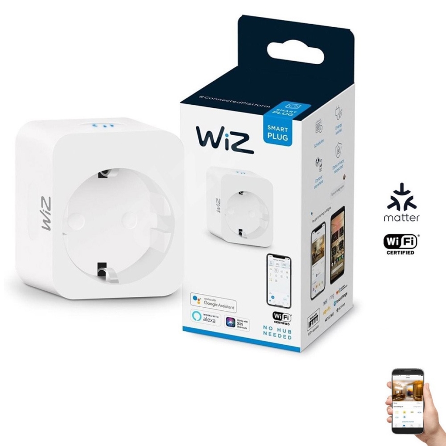 WiZ - Išmanus kištukas F 2300W Wi-Fi SCHUKO