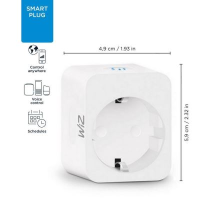 WiZ - Išmanus kištukas F 2300W Wi-Fi SCHUKO