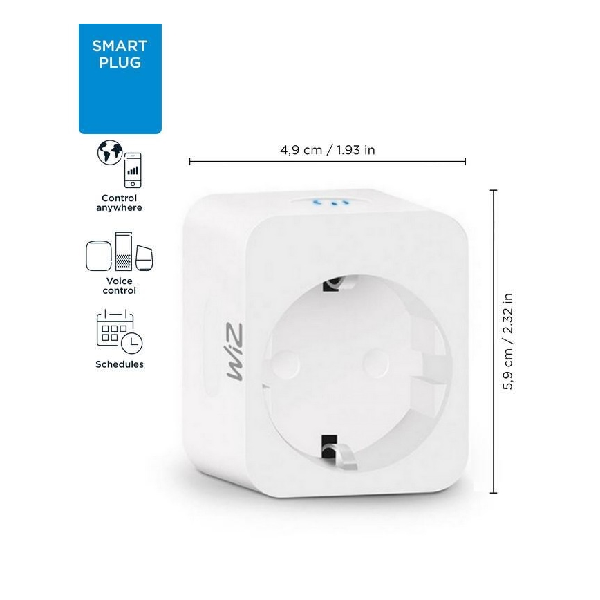 WiZ - Išmanus kištukas F 2300W Wi-Fi SCHUKO