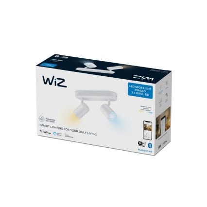 WiZ - LED Reguliuojamas akcentinis šviestuvas IMAGEO 2xGU10/4,9W/230V 2700-6500K Wi-Fi baltas