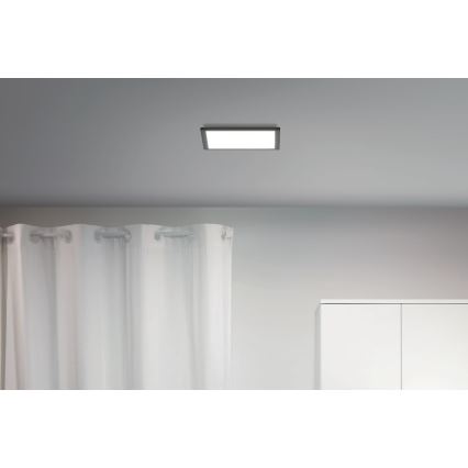 WiZ - LED Reguliuojamas lubinis šviestuvas SUPERSLIM LED/12W/230V 2700-6500K Wi-Fi juodas