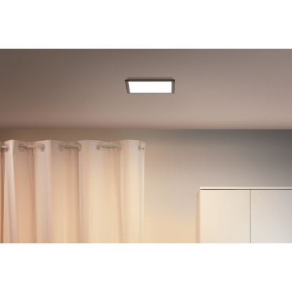 WiZ - LED Reguliuojamas lubinis šviestuvas SUPERSLIM LED/12W/230V 2700-6500K Wi-Fi juodas