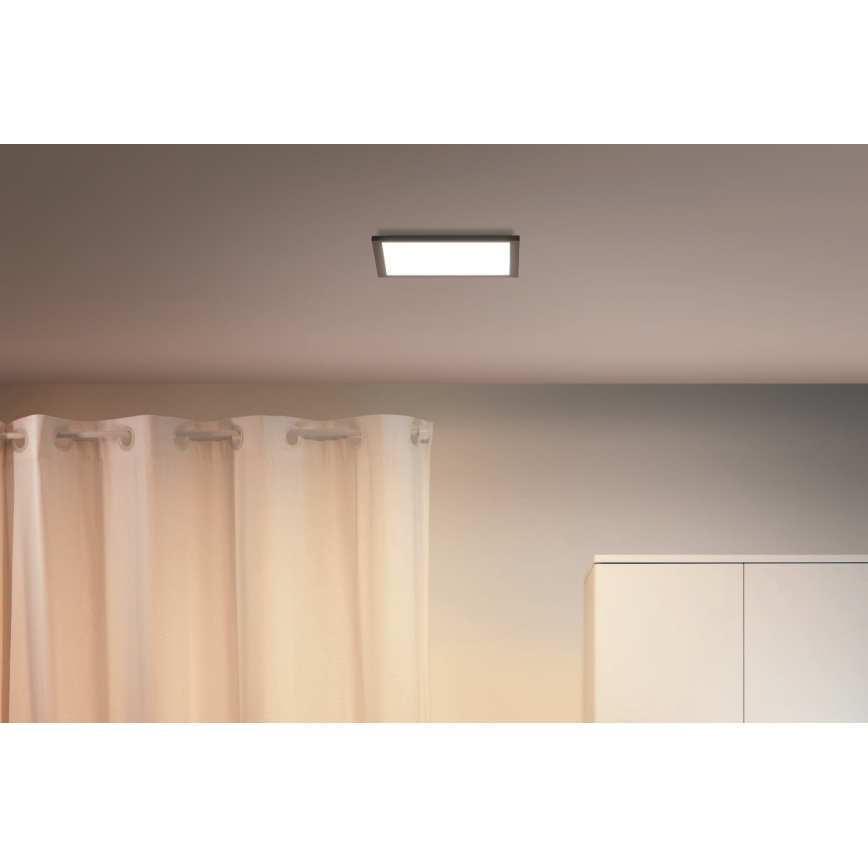 WiZ - LED Reguliuojamas lubinis šviestuvas SUPERSLIM LED/12W/230V 2700-6500K Wi-Fi juodas