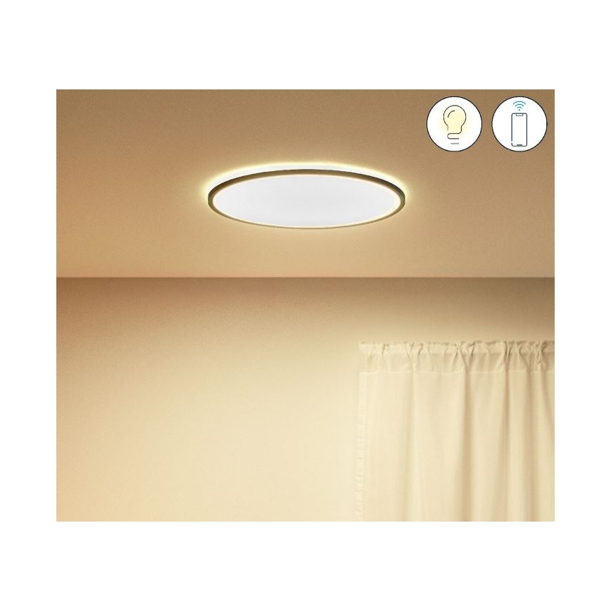 WiZ - LED Reguliuojamas lubinis šviestuvas SUPERSLIM LED/22W/230V 2700-6500K Wi-Fi juodas