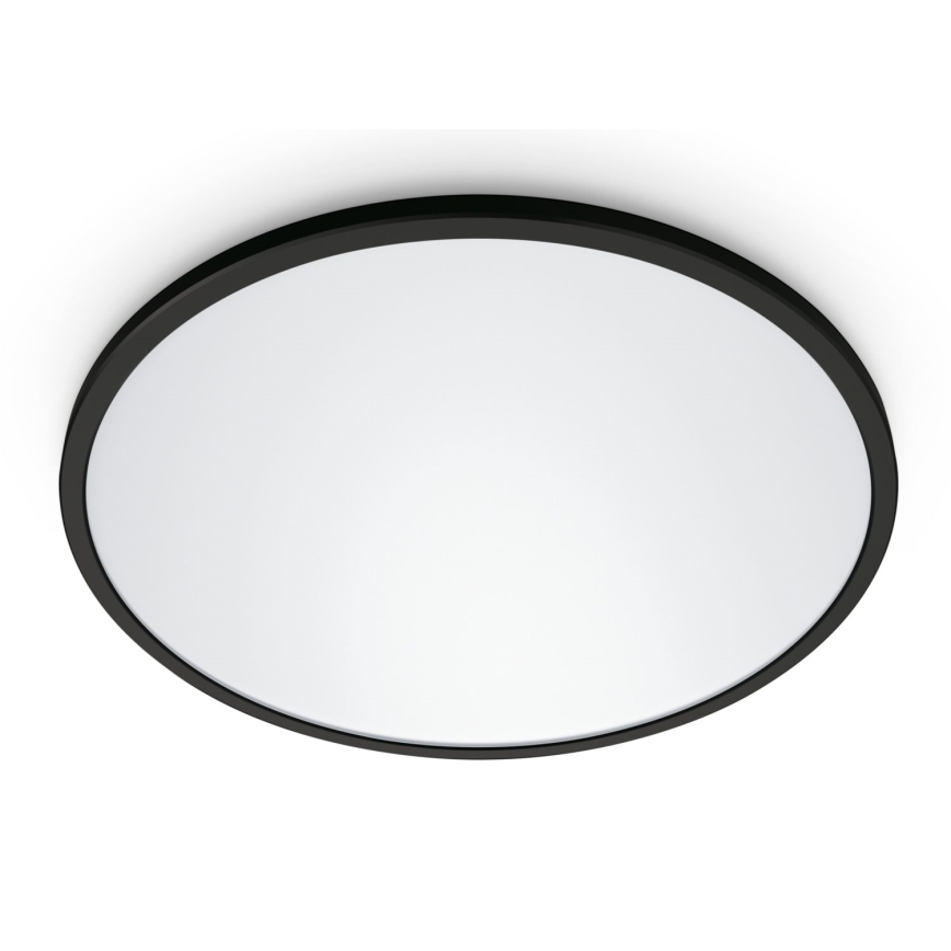 WiZ - LED Reguliuojamas lubinis šviestuvas SUPERSLIM LED/22W/230V 2700-6500K Wi-Fi juodas