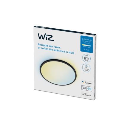 WiZ - LED Reguliuojamas lubinis šviestuvas SUPERSLIM LED/22W/230V 2700-6500K Wi-Fi juodas