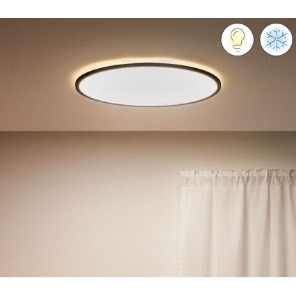 WiZ - LED Reguliuojamas lubinis šviestuvas SUPERSLIM LED/32W/230V 2700-6500K Wi-Fi juodas