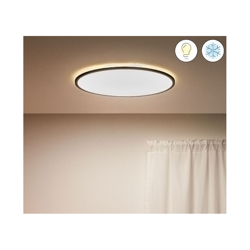 WiZ - LED Reguliuojamas lubinis šviestuvas SUPERSLIM LED/32W/230V 2700-6500K Wi-Fi juodas