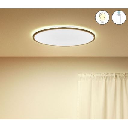 WiZ - LED Reguliuojamas lubinis šviestuvas SUPERSLIM LED/32W/230V 2700-6500K Wi-Fi juodas