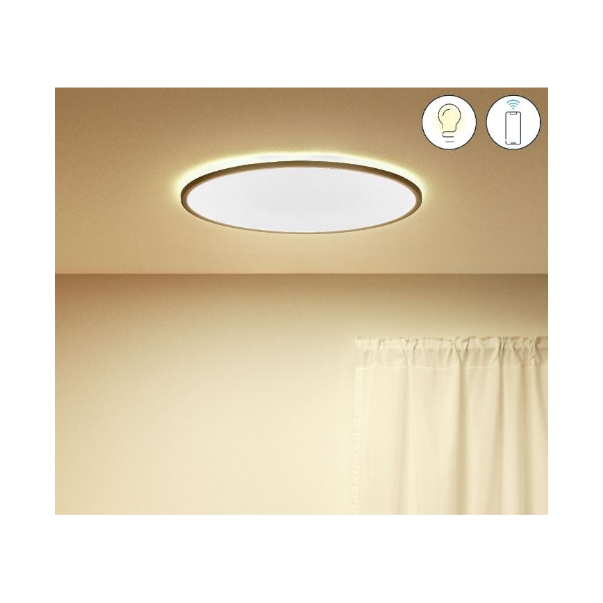 WiZ - LED Reguliuojamas lubinis šviestuvas SUPERSLIM LED/32W/230V 2700-6500K Wi-Fi juodas