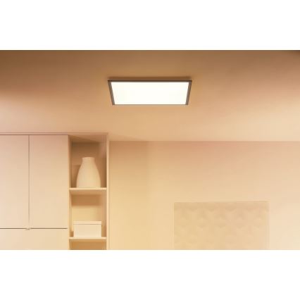 WiZ - LED Reguliuojamas lubinis šviestuvas SUPERSLIM LED/36W/230V 2700-6500K Wi-Fi juodas