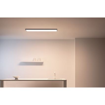 WiZ - LED Reguliuojamas skydelis SUPERSLIM LED/36W/230V 2700-6500K Wi-Fi juodas