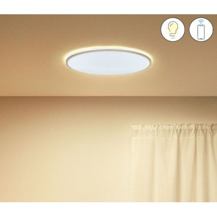 WiZ - LED Reguliupjamas lubinis šviestuvas SUPERSLIM LED/22W/230V 2700-6500K Wi-Fi baltas