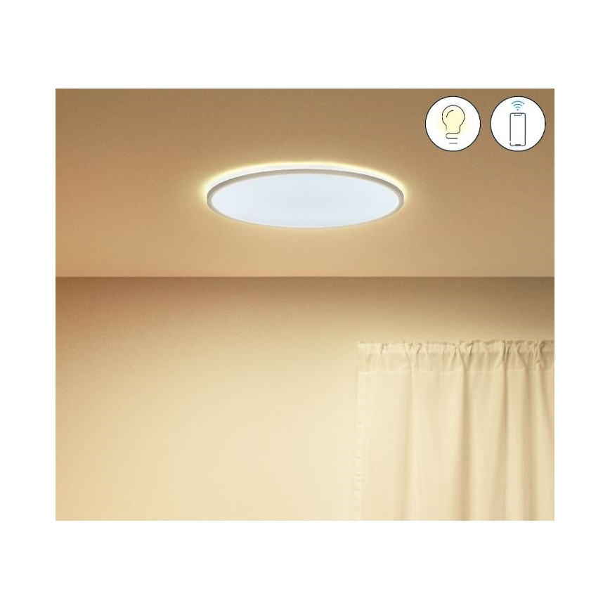 WiZ - LED Reguliupjamas lubinis šviestuvas SUPERSLIM LED/22W/230V 2700-6500K Wi-Fi baltas