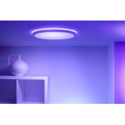 WiZ - LED RGB pritemdomas lubinis šviestuvas SUPERSLIM LED/32W/230V 2700-6500K Wi-Fi balta