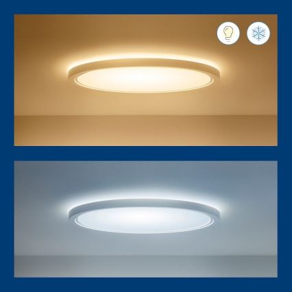 WiZ - LED RGB pritemdomas lubinis šviestuvas SUPERSLIM LED/32W/230V 2700-6500K Wi-Fi balta