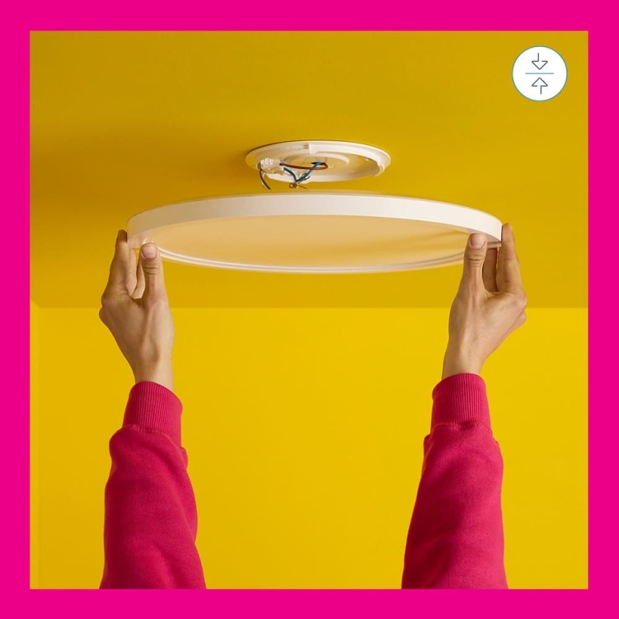 WiZ - LED RGB reguliuojamas lubų šviestuvas SUPERSLIM LED/22W/230V 2700-6500K Wi-Fi baltas
