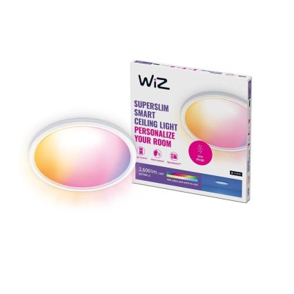 WiZ - LED RGB reguliuojamas lubų šviestuvas SUPERSLIM LED/22W/230V 2700-6500K Wi-Fi baltas
