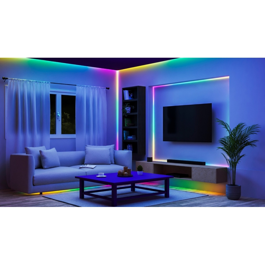 WiZ - LED RGBIC Reguliuojama juostelė 10m LED/21W/230V 2700-6500K Wi-Fi