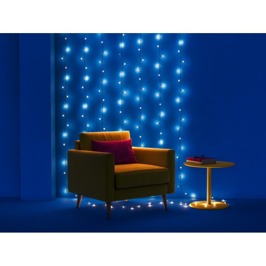 WiZ – LED RGBW pritemdoma lauko grandinė 160xLED 20m IP44 2700-5000K Wi-Fi