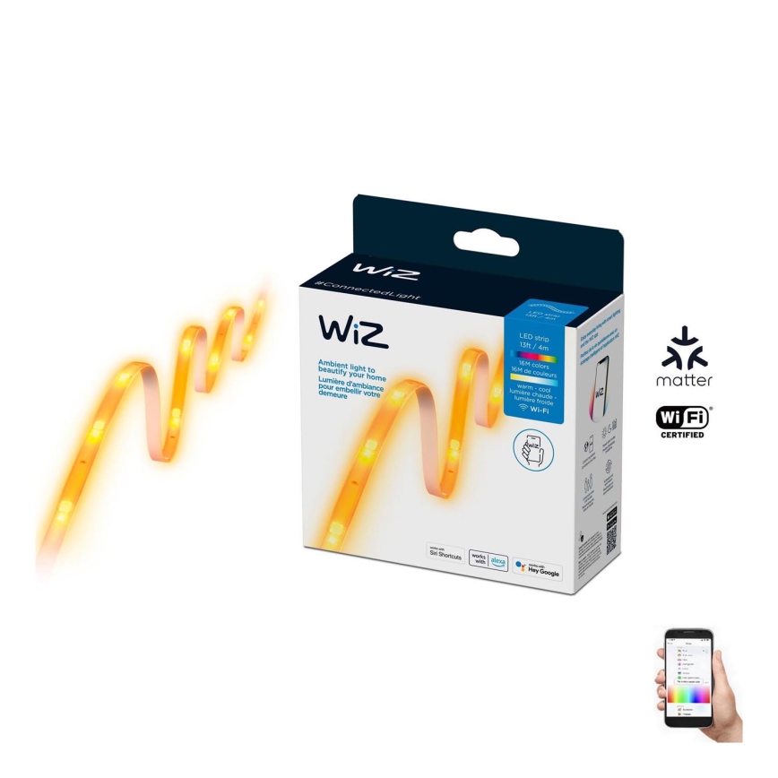 WiZ - LED RGBW Reguliuojama juostelė 4m LED/13W/230V 2700-6500K Wi-Fi