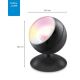 WiZ -LED RGBW Reguliuojama stalinė lempa QUEST LED/13W/230V 2200-6500K Wi-Fi juoda