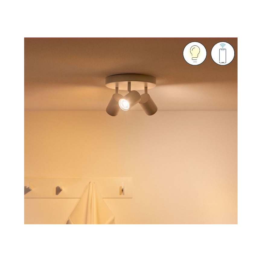 WiZ - LED RGBW Reguliuojamas akcentinis šviestuvas IMAGEO 3xGU10/4,9W/230V 2200-6500K Wi-Fi CRI 90 baltas
