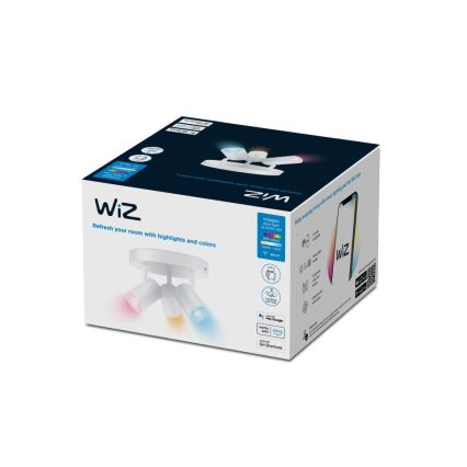 WiZ - LED RGBW Reguliuojamas akcentinis šviestuvas IMAGEO 3xGU10/4,9W/230V 2200-6500K Wi-Fi CRI 90 baltas