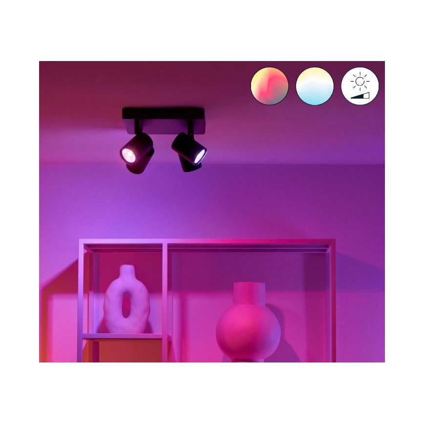WiZ - LED RGBW Reguliuojamas akcentinis šviestuvas IMAGEO 4xGU10/4,9W/230V 2200-6500K Wi-Fi CRI 90 juodas