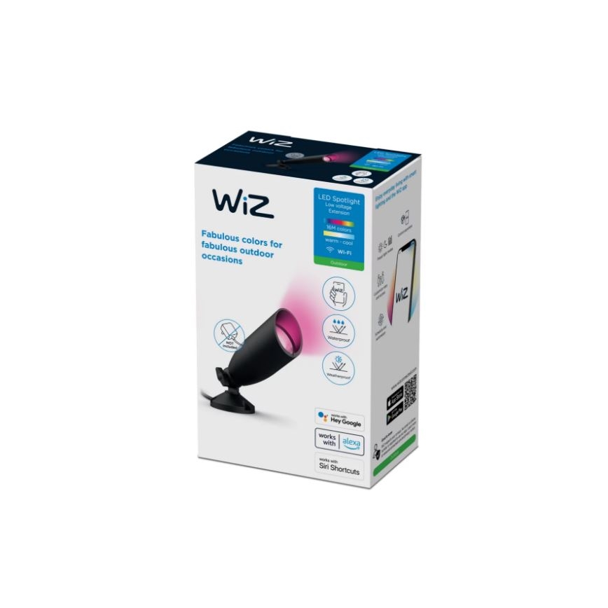 WiZ - LED RGBW Reguliuojamas lauko prožektorius SPOT LED/4W/12V 2700K-5000K IP65 Wi-Fi