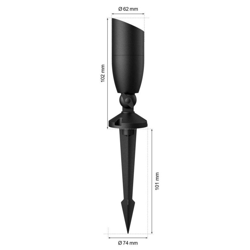WiZ - LED RGBW Reguliuojamas lauko prožektorius SPOT LED/4W/12V 2700K-5000K IP65 Wi-Fi