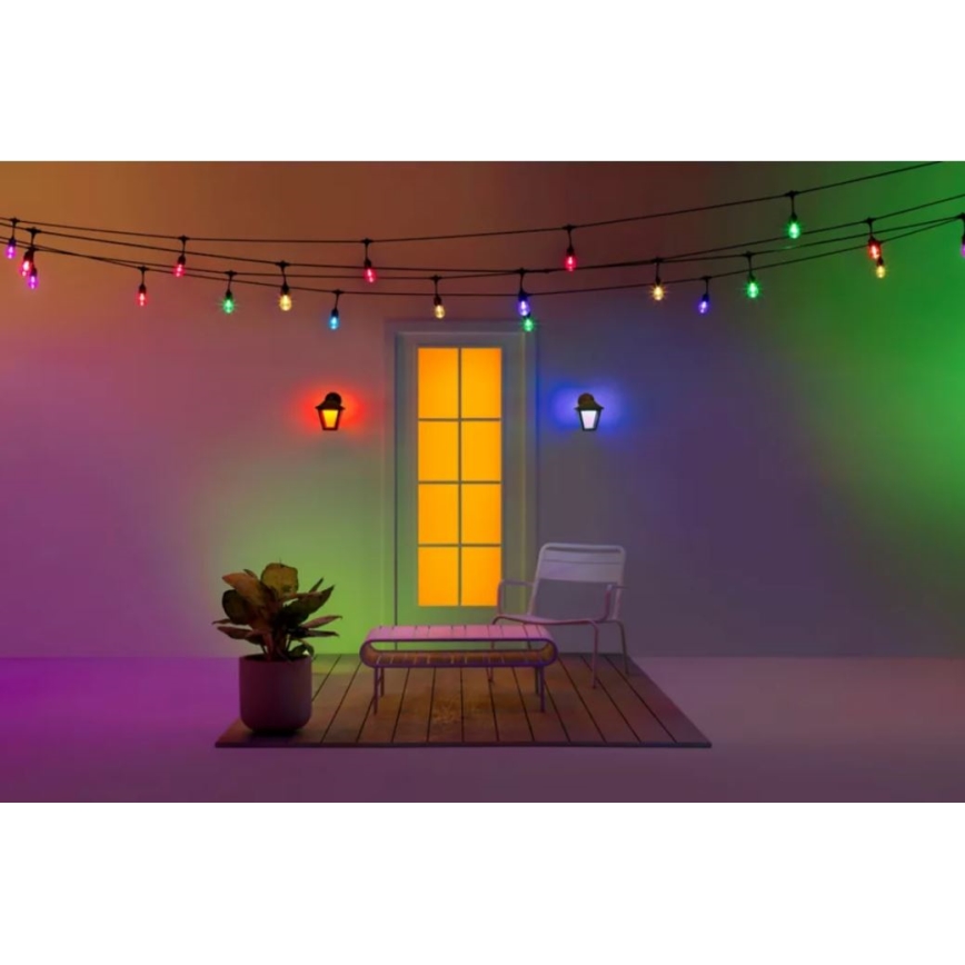 WiZ - LED RGBW Reguliuojamas lauko sieninis šviestuvas LED/9,5W/230V 2700-5000K IP44 Wi-Fi