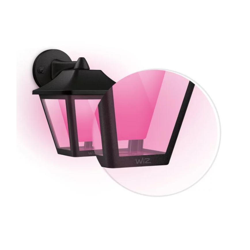 WiZ - LED RGBW Reguliuojamas lauko sieninis šviestuvas LED/9,5W/230V 2700-5000K IP44 Wi-Fi