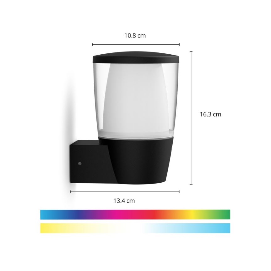 WiZ - LED RGBWReguliuojamas lauko sieninis šviestuvas ELPAS LED/8,5W/230V 2700–5000K IP44 Wi-Fi