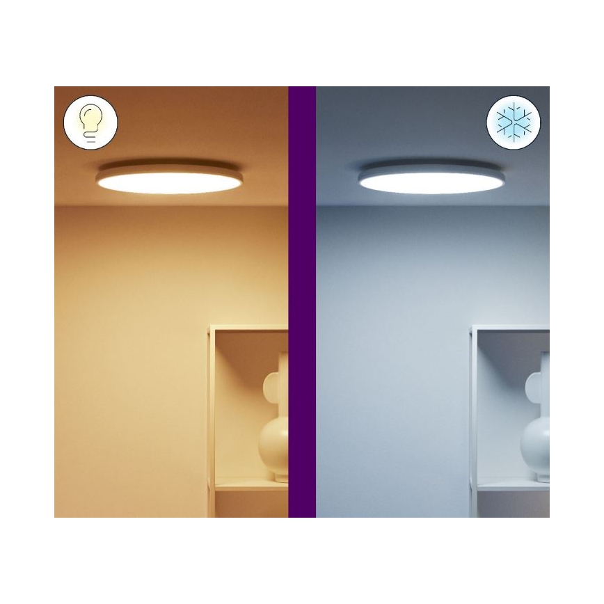 WiZ - LED RGBW Reguliuojamas lubinis šviestuvas  RUNE LED/21W/230V 2700-6500K Wi-Fi baltas