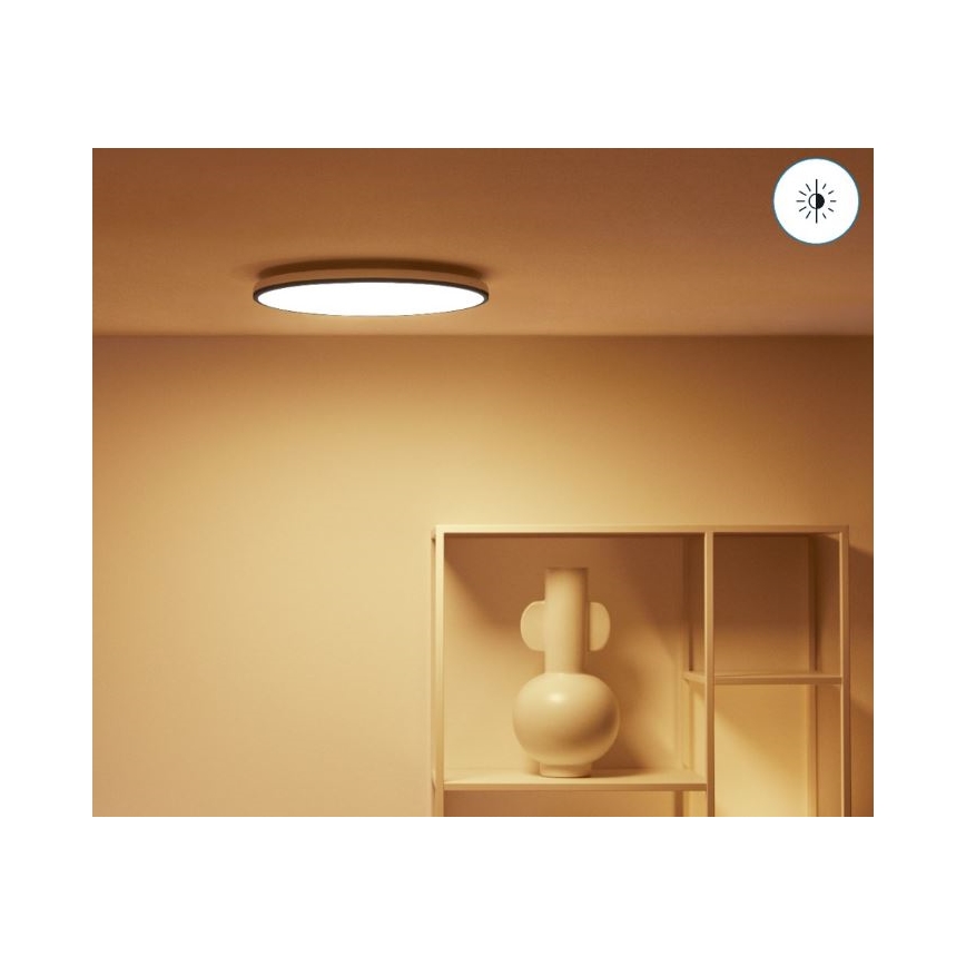 WiZ - LED RGBW Reguliuojamas lubinis šviestuvas RUNE LED/21W/230V 2200-6500K Wi-Fi juodas