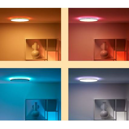 WiZ - LED RGBW Reguliuojamas lubinis šviestuvas RUNE LED/21W/230V 2200-6500K Wi-Fi juodas