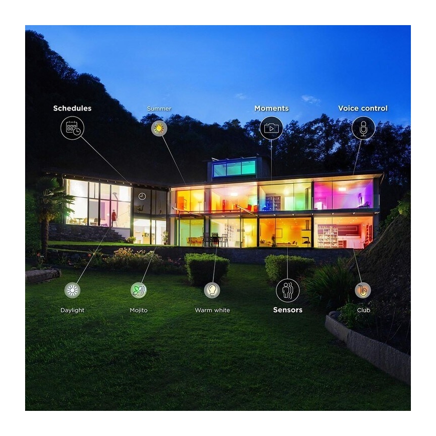 WiZ - LED RGBW Reguliuojamas pakabinamas sietynas ELIXIR LED/15W/230V 2200-6500K Wi-Fi +valdymo pultas